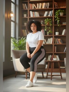 NWT: size 2x Ideology , black & purlelish  leggings